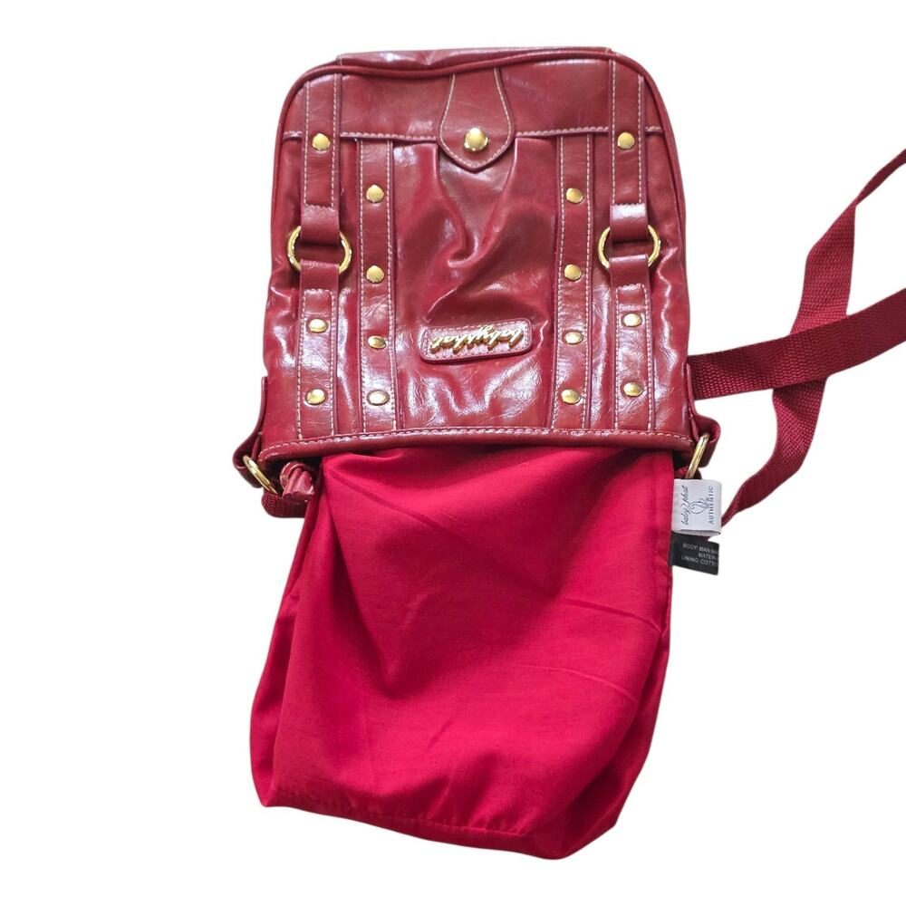 Vintage Baby Phat Red Mini Faux Leather Crossbody Purse Y2K Bag - Picture 5 of 11